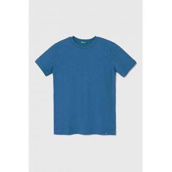 United Colors of Benetton tricou de bumbac pentru copii neted