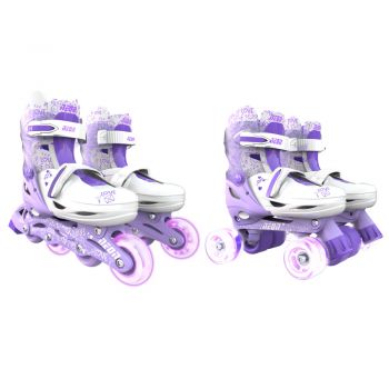 Role 2 in 1 Neon Combo Skates marime 34-37 purple de firma originala