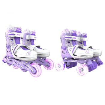 Role 2 in 1 Neon Combo Skates marime 34-37 purple