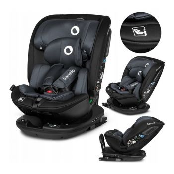 Scaun auto Lionelo Bastiaan RWF i-Size rotire 360 grade 0-36 Kg cu Isofix si centura Top Tether gri de firma original