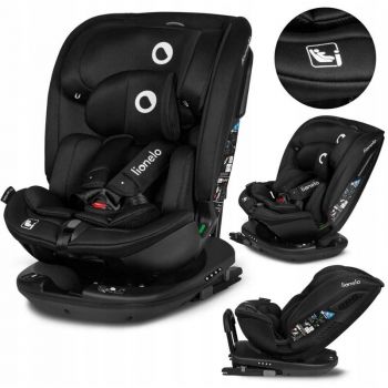 Scaun auto Lionelo Bastiaan RWF i-Size rotire 360 grade isofix si centura Top Tether 0-36 kg negru la reducere