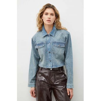 Gestuz geaca jeans femei, de tranzitie, oversize