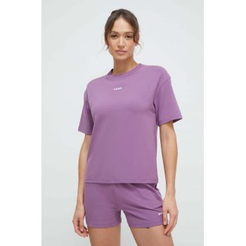 HUGO tricou lounge culoarea violet