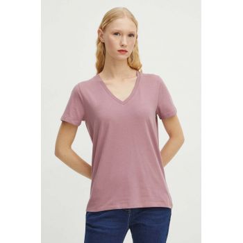 Medicine tricou din bumbac femei, culoarea roz ieftin