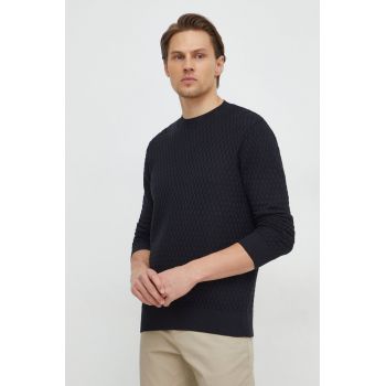 Sisley pulover de bumbac culoarea negru, light ieftin