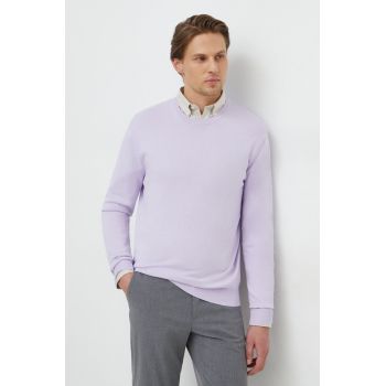 United Colors of Benetton pulover de bumbac culoarea violet, light