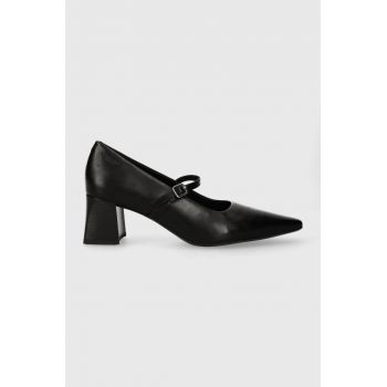 Vagabond Shoemakers pantofi de piele ALTEA culoarea negru, cu toc drept, 5740.201.20 de firma originali