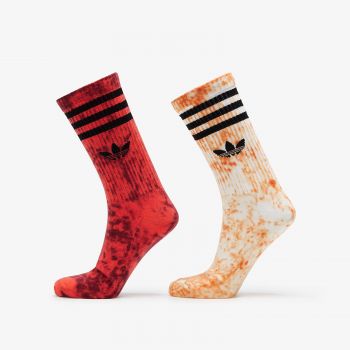 adidas Tie Dye Socks 2-Pack White/ Orange/ Bright Red la reducere