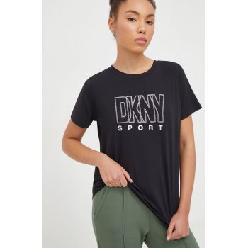 Dkny tricou femei, culoarea negru