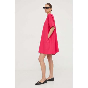 Liviana Conti rochie culoarea roz, mini, oversize F4SI20