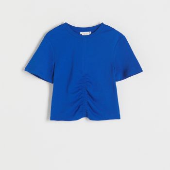Reserved - Bluză din bumbac - Bleumarin