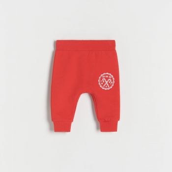 Reserved - Pantaloni cu model de Crăciun - Roșu ieftin