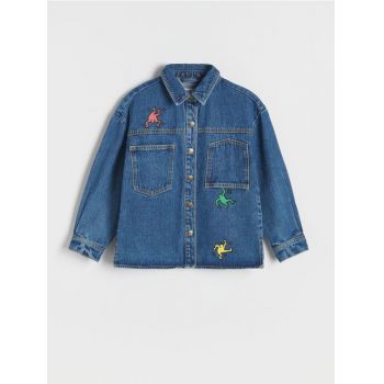 Reserved - Jachetă Keith Haring - albastru