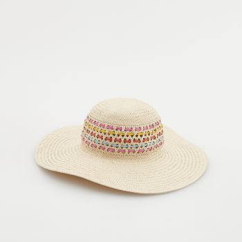 Reserved - Pălărie împletită - Multicolor