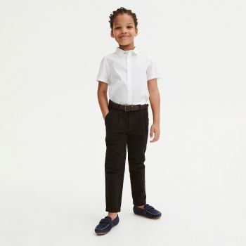 Reserved - Pantaloni chino cu curea - Negru