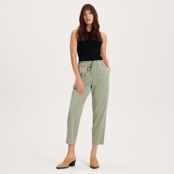 Reserved - Pantaloni cu fibre Lyocell - Verde
