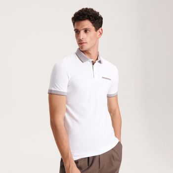 Reserved - Cămașă polo slim fit - Alb