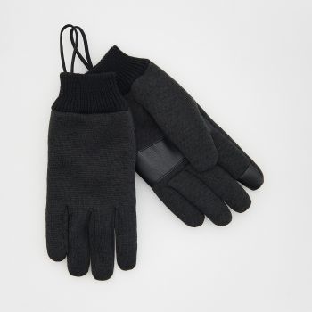 Reserved - Mănuși din materiale combinate - Gri