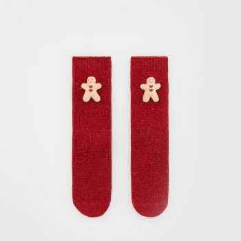 Reserved - Șosete cu aplicație decorativă - Roșu