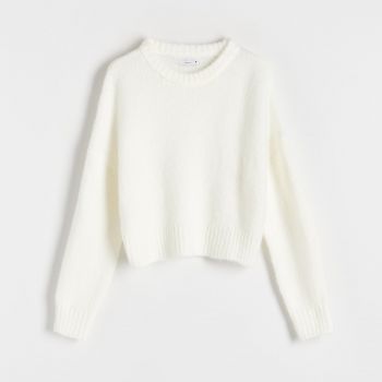 Reserved - Pulover din tricot moale - Ivory