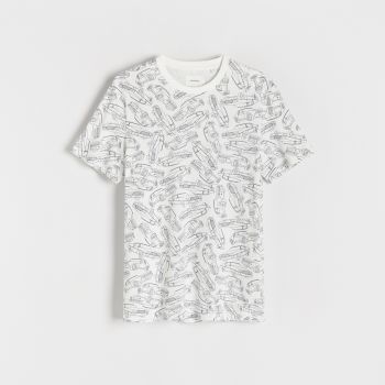 Reserved - Tricou regular fit - Ivory