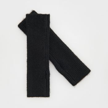 Reserved - Mănuși fără degete, tricotate - Negru