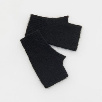 Reserved - Mănuși fără degete, tricotate - Negru
