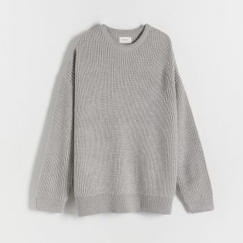 Reserved - Pulover oversized - Gri deschis
