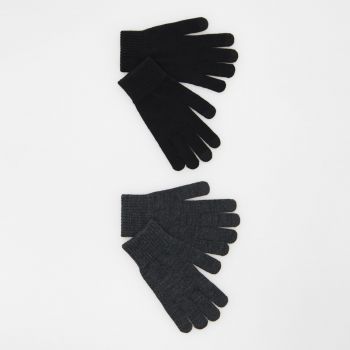 Reserved - Set de 2 perechi de mănuși - Negru