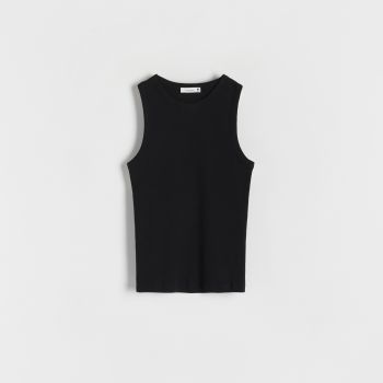 Reserved - Top din bumbac - Negru