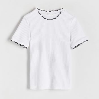 Reserved - Tricou slim fit - Ivory