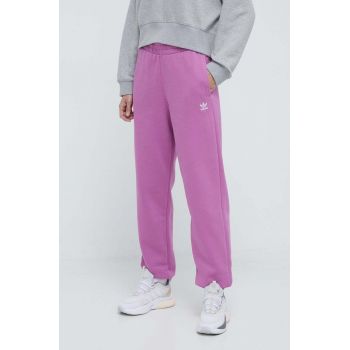 adidas Originals pantaloni de trening Essentials Fleece Joggers culoarea roz, uni, IR5964 de firma original
