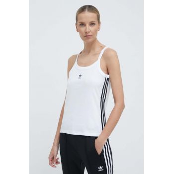 adidas Originals top 3-Stripe Tank femei, culoarea alb, IR6914