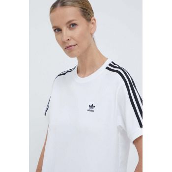 adidas Originals tricou 3-Stripes Tee de damă, culoare alb IR8051