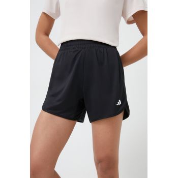 adidas Performance pantaloni scurți de antrenament Pacer culoarea negru, uni, high waist IQ2576