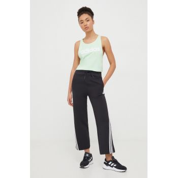 adidas top din bumbac culoarea verde IS2089