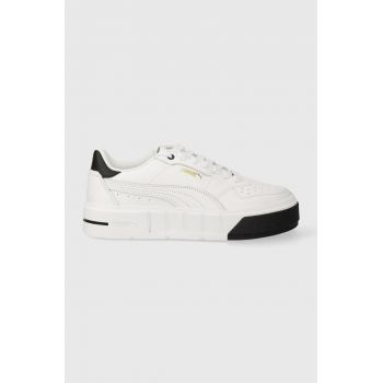 Puma sneakers din piele Cali Court Lth Wns culoarea alb 395882