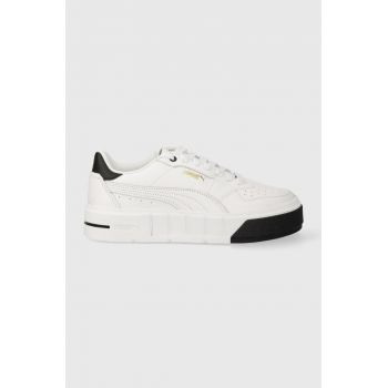 Puma sneakers din piele Cali Court Lth Wns culoarea alb 393802