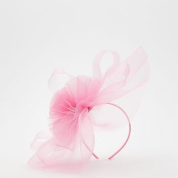 Reserved - Fascinator cu imprimeu cu motiv floral - Roz