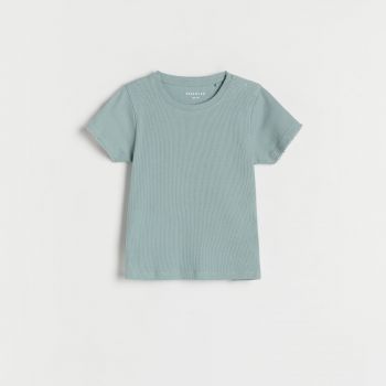 Reserved - Tricou din tricot striat - Verde
