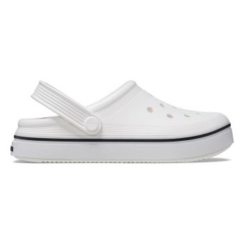 Saboți Crocs Crocband Off Court Clog Kids Alb - White ieftini