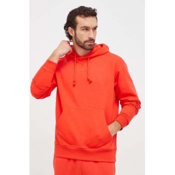 adidas bluză bărbați, culoarea roșu, cu glugă, uni IX3960 ieftin