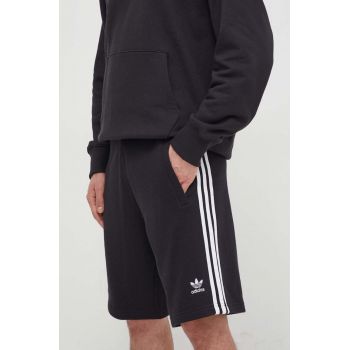 adidas Originals pantaloni scurți din bumbac Adicolor 3-Stripes culoarea negru, IU2337