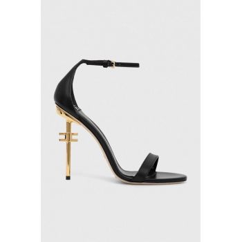 Elisabetta Franchi sandale de piele culoarea negru SA23B41E2 de firma originale