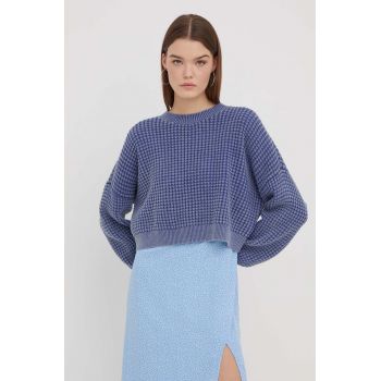 Hollister Co. pulover femei, culoarea albastru marin ieftin