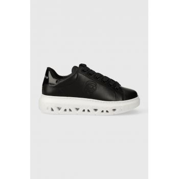 Karl Lagerfeld sneakers din piele KAPRI KITE culoarea negru, KL64530N