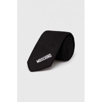 Moschino cravata de matase culoarea negru