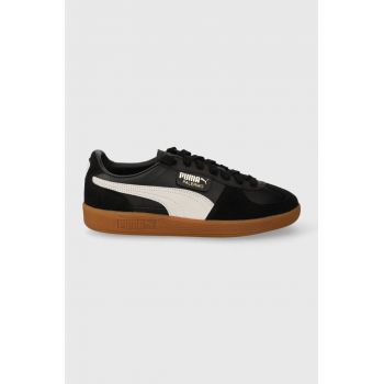 Puma sneakers din piele Palermo culoarea negru 396464