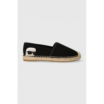 Karl Lagerfeld espadrile KAMINI culoarea negru, KL80111N de firma originale