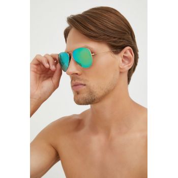 Ray-Ban ochelari barbati, culoarea auriu de firma originali